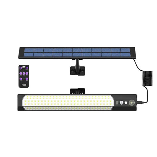 High-brightness solar wall light with motion sensor activation