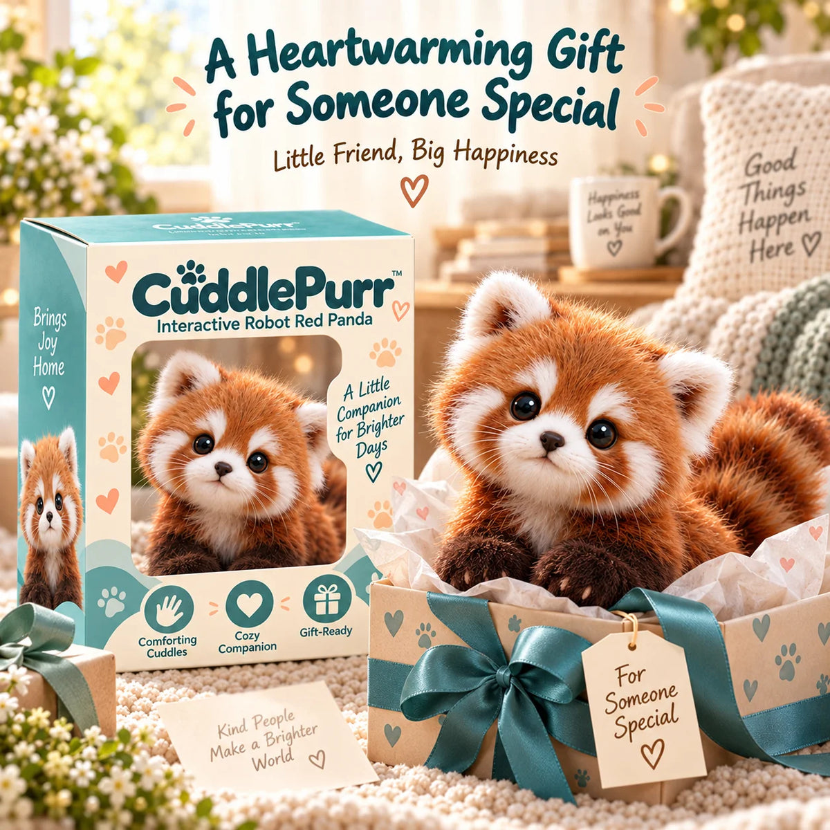 🐾❤️ Cuddlepurr™ Red Panda – Interactive Plush Companion | A Little Friend, A Lot Of Love