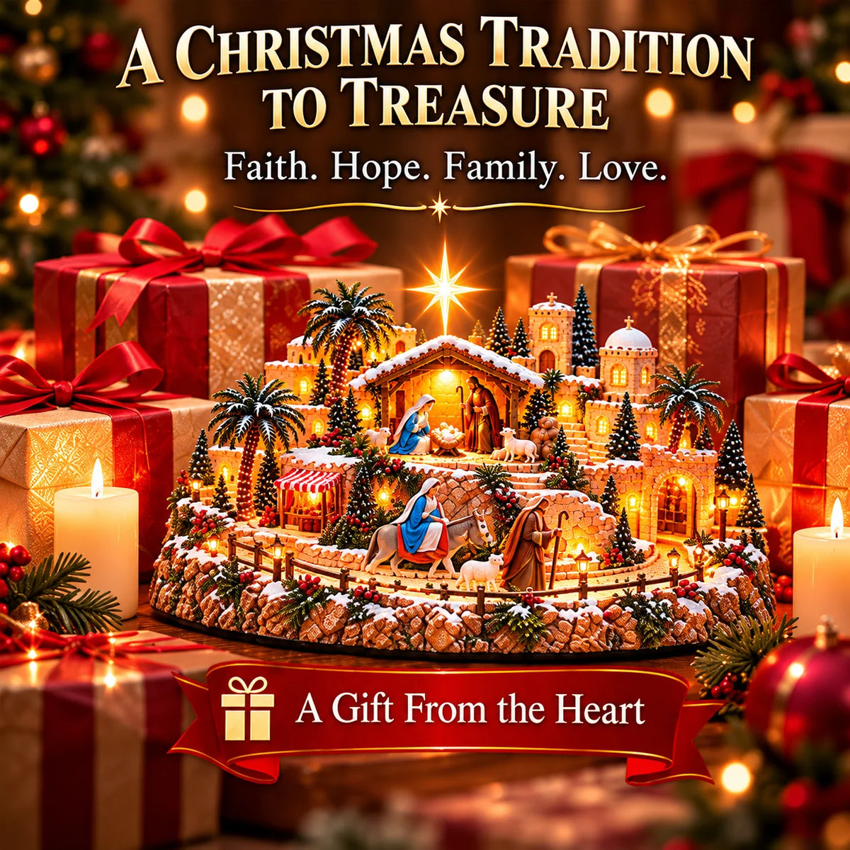 ✨Last Day  49% OFF🌟🎄"Journey of the Star of Bethlehem™" Illuminated Village