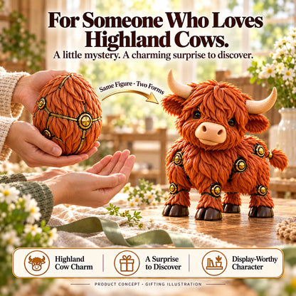 🐮 2-in-1 Transforming Highland Cow Egg – A Little Egg, a Charming Highland Surprise