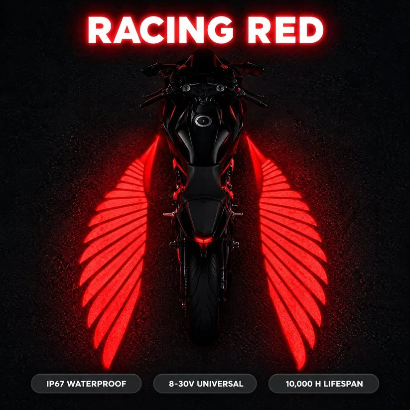 🔥 LAST DAY 50% OFF 🏍️ IP67 Waterproof & Dustproof Angel Wing Motorcycle LED Projector Lights (1 Pair)