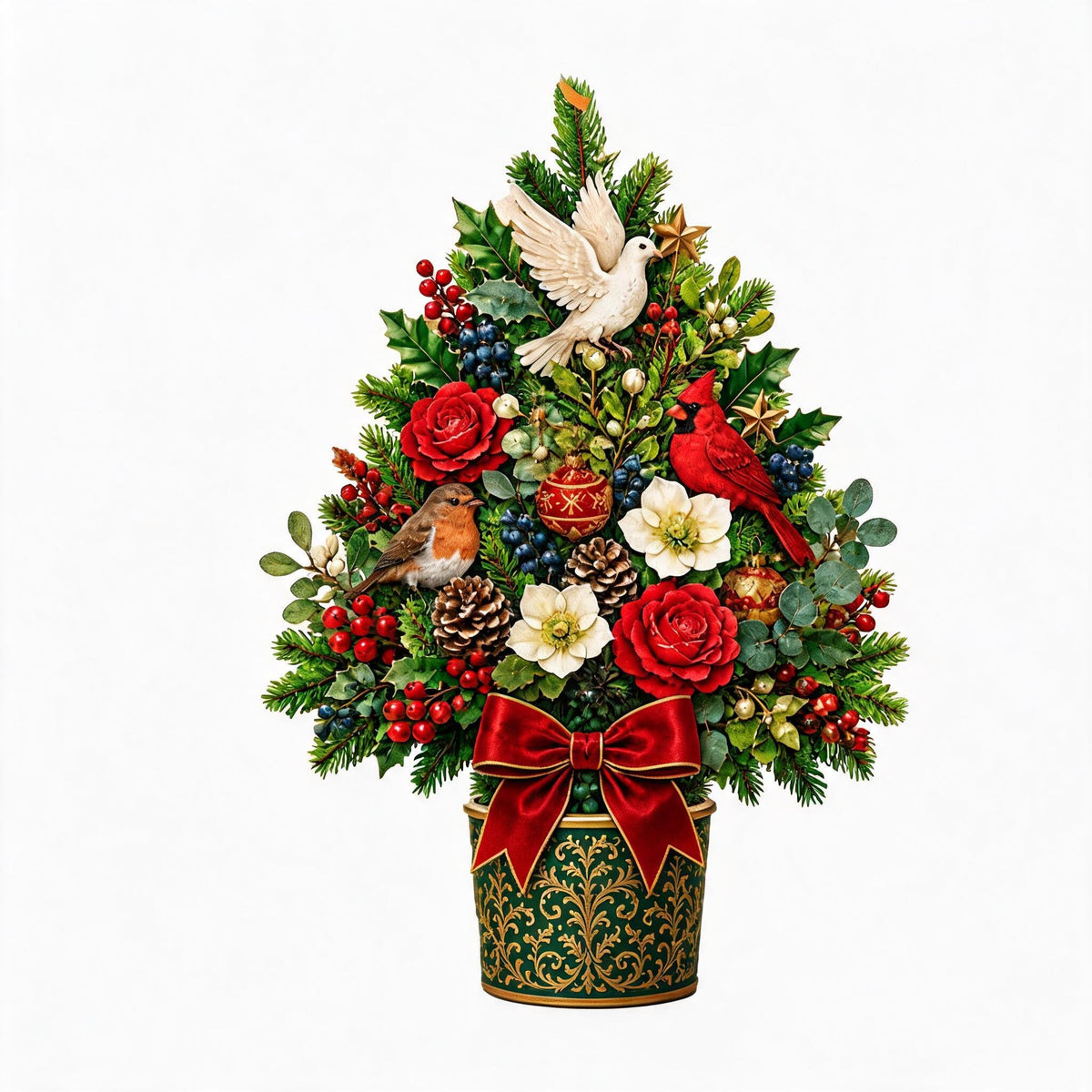 🌲 Pop-Up 3D Christmas Tree Card ✨ Turns Into Freestanding Festive Table Decor