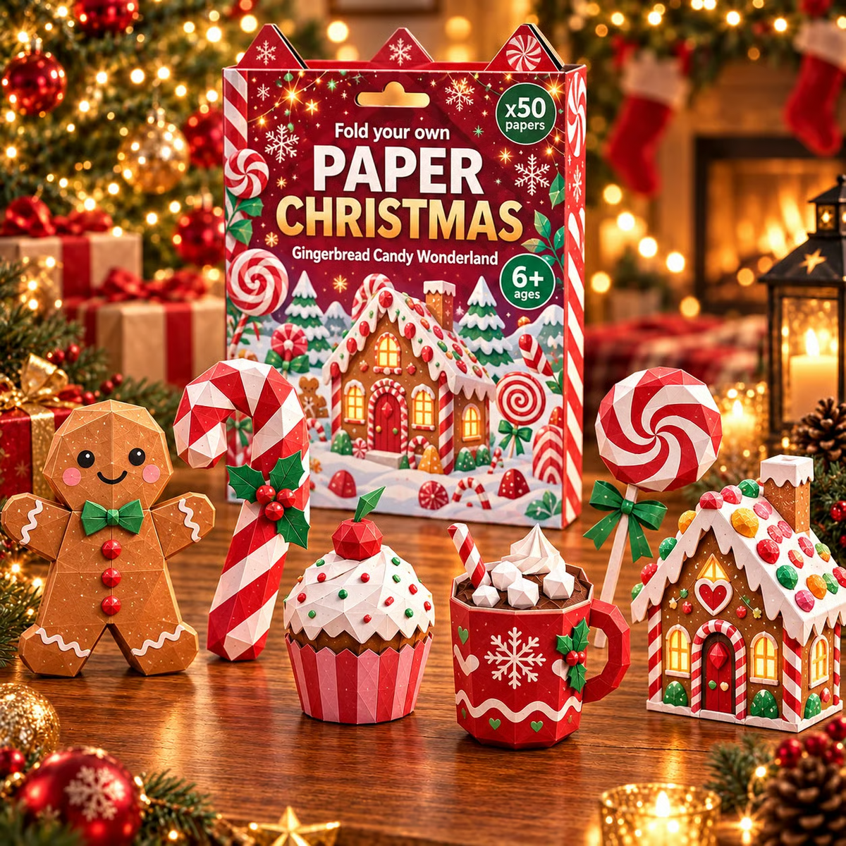 Gingerbread Wonderland Paper Christmas craft theme