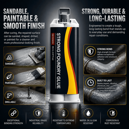 🔥 Industrial Waterproof High Temp Metal Repair Foundry Glue ⚙️