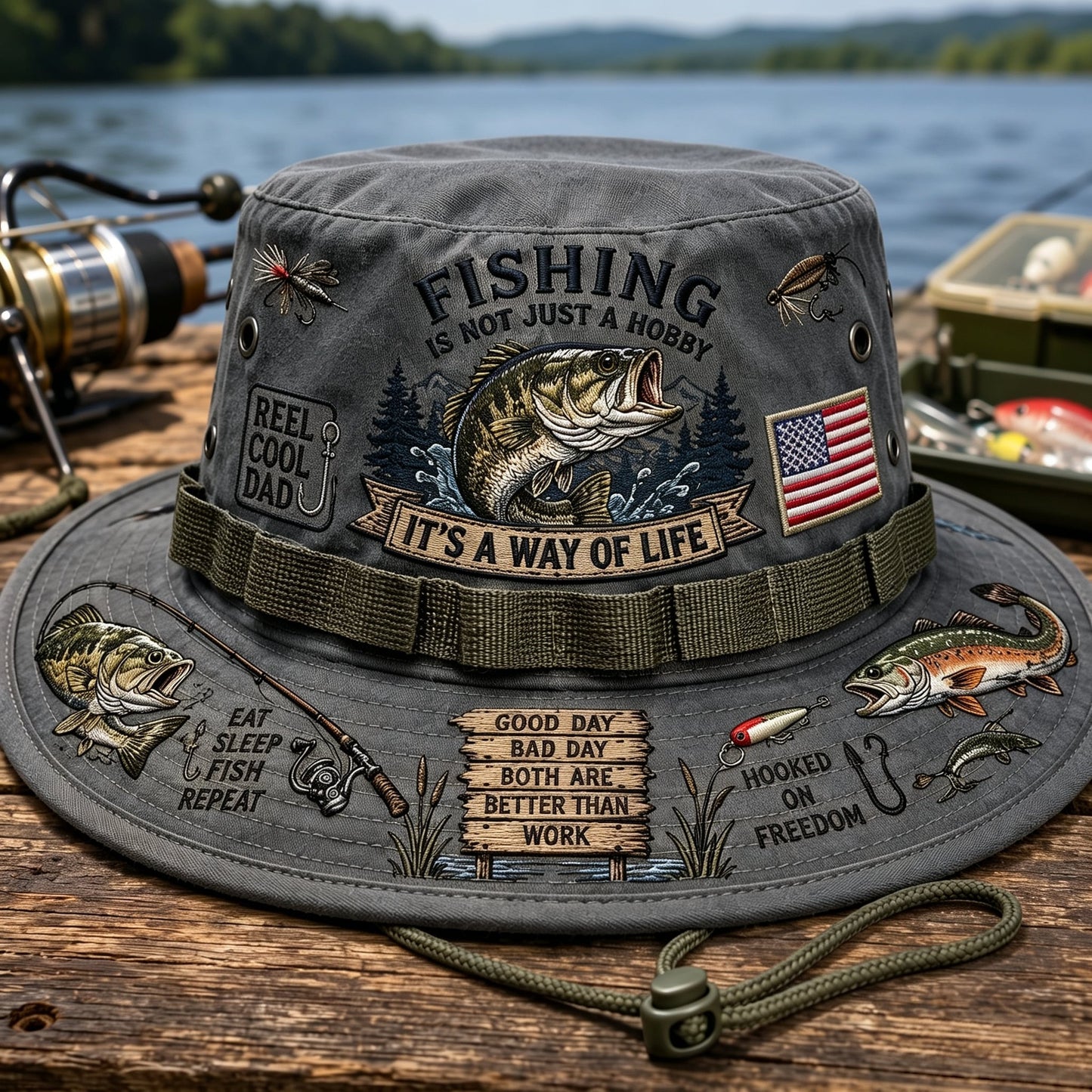 Last Day Promo: 49% OFF🎣Fishing Is a Way of Life Boonie Hat