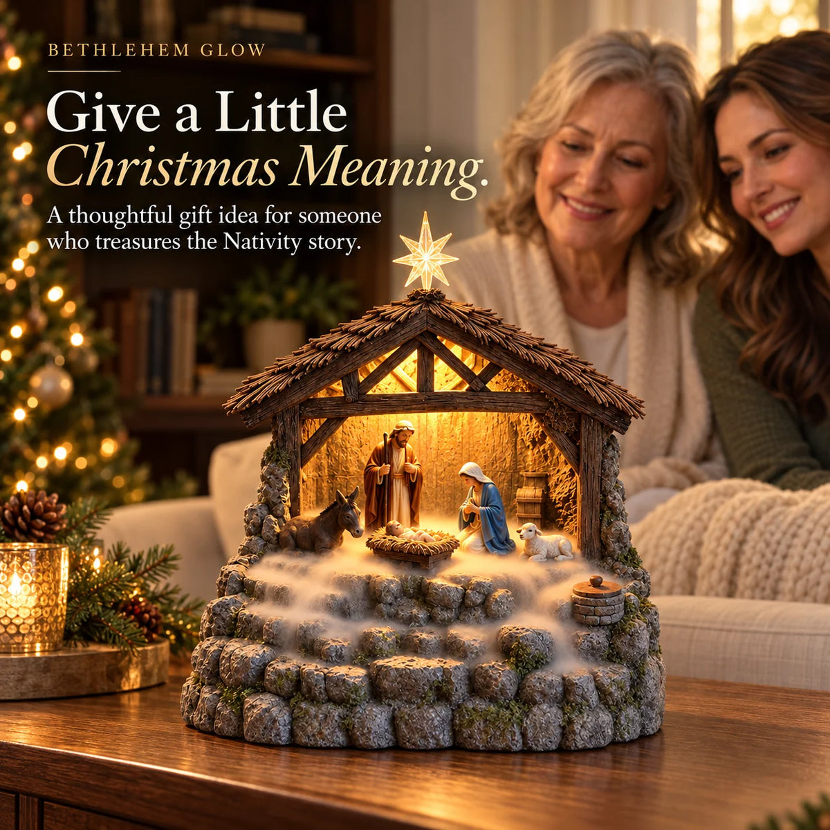 🔥Last day 49% OFF-✨"Light of Bethlehem" — Nativity Scene Humidifier with Integrated Lighting