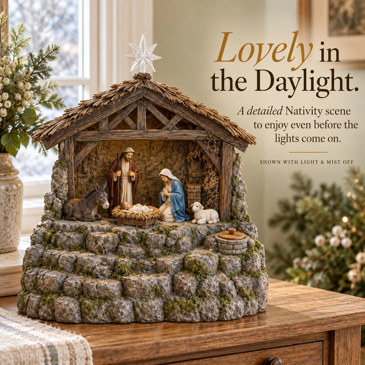 🔥Last day 49% OFF-✨"Light of Bethlehem" — Nativity Scene Humidifier with Integrated Lighting