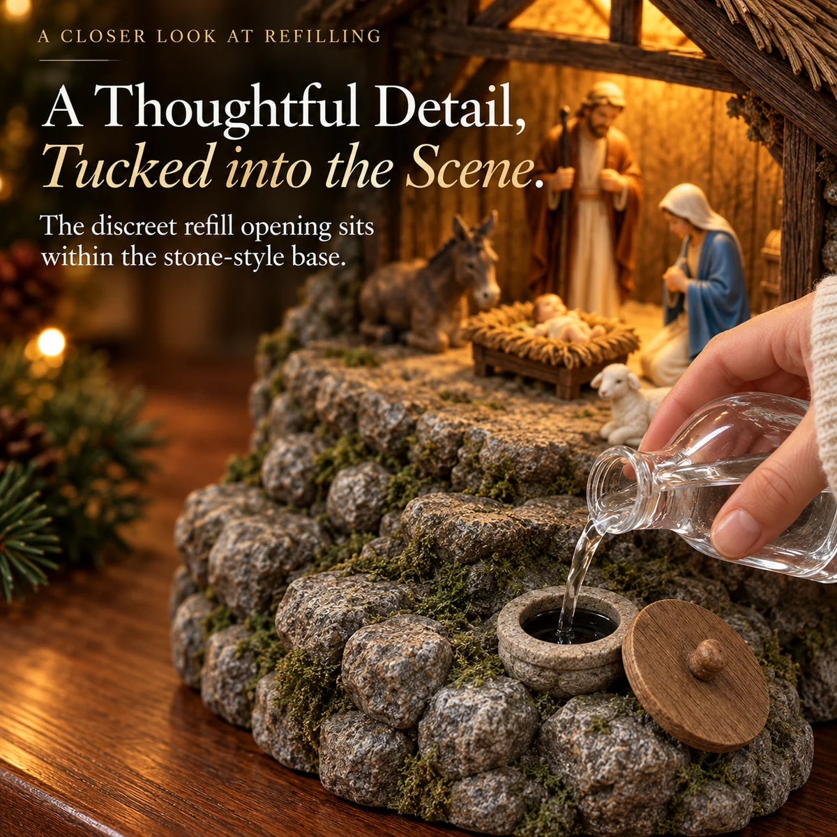 🔥Last day 49% OFF-✨"Light of Bethlehem" — Nativity Scene Humidifier with Integrated Lighting