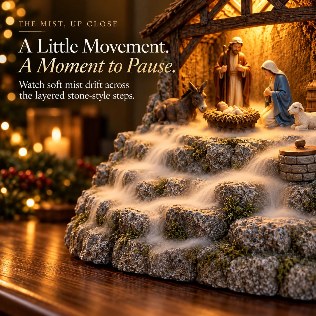 🔥Last day 49% OFF-✨"Light of Bethlehem" — Nativity Scene Humidifier with Integrated Lighting