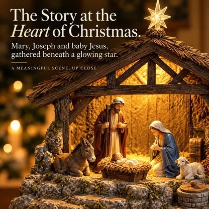 🔥Last day 49% OFF-✨"Light of Bethlehem" — Nativity Scene Humidifier with Integrated Lighting
