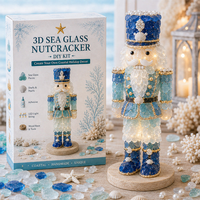 🌊🐚 DIY Ocean Sea Glass Art Kit – Handmade Light-Up Decorative Sculpture