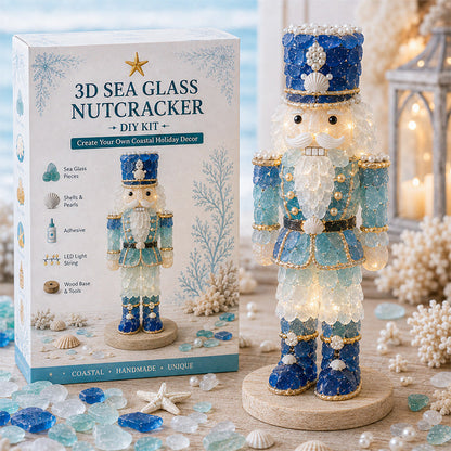 🌊🐚 DIY Ocean Sea Glass Art Kit – Handmade Light-Up Decorative Sculpture