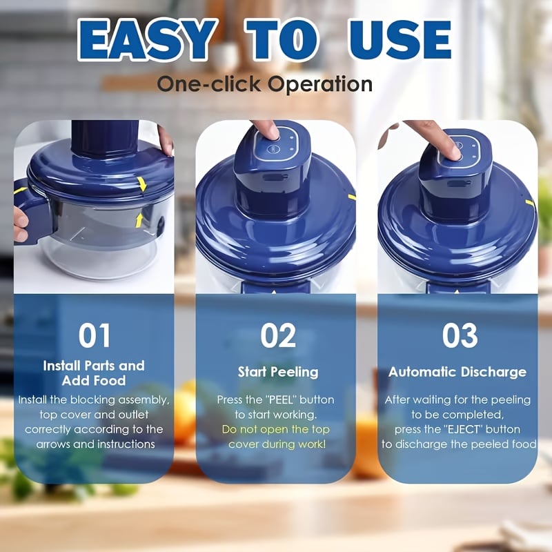 🔥LAST DAY 40% OFF - Universal Automatic Peeler   The Smart Kitchen Gadget That Peels Fruits & More In Seconds