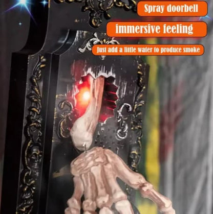 🔥HOT SALE🔥🕸️ Gothic Skeleton Hand Doorbell – Motion Activated Haunted Door Decoration💀🎃