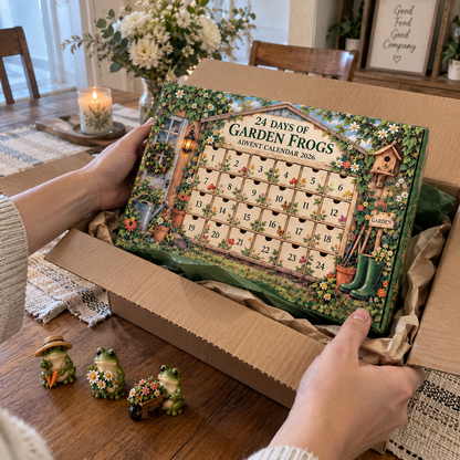 🐸 Garden Frog 24-Day Countdown Calendar – 24 Unique Little Frog Friends & Garden Surprises for Every December Day