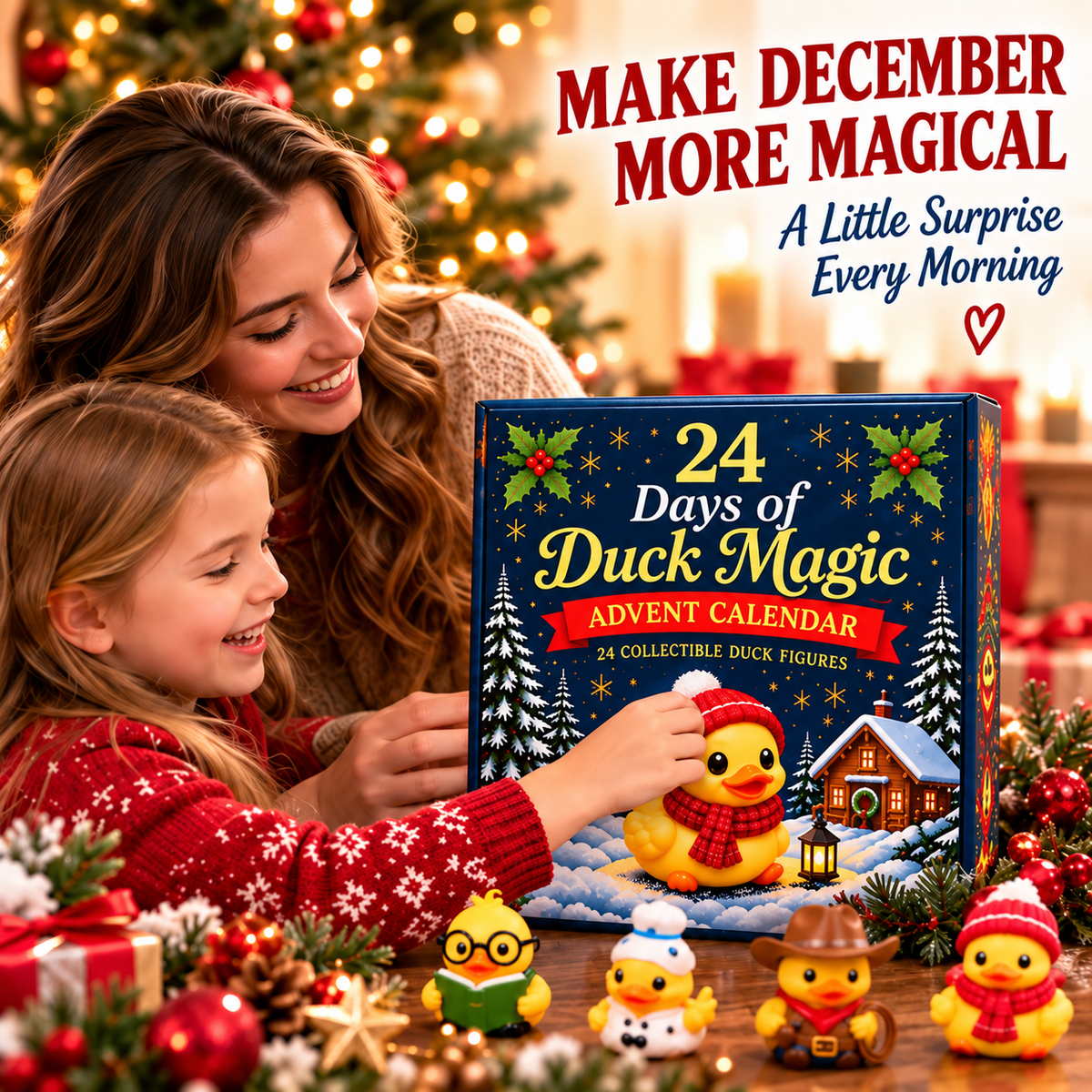 ⏳ Last Day 50% OFF-🦆24-Day 3D Duck Magic Christmas Advent Calendar