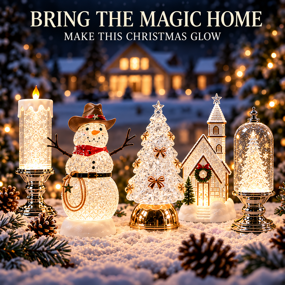 ✨ Last Day – 49% OFF🎄Season Fable™ – Enchanted Christmas Light-Up Tabletop Décor