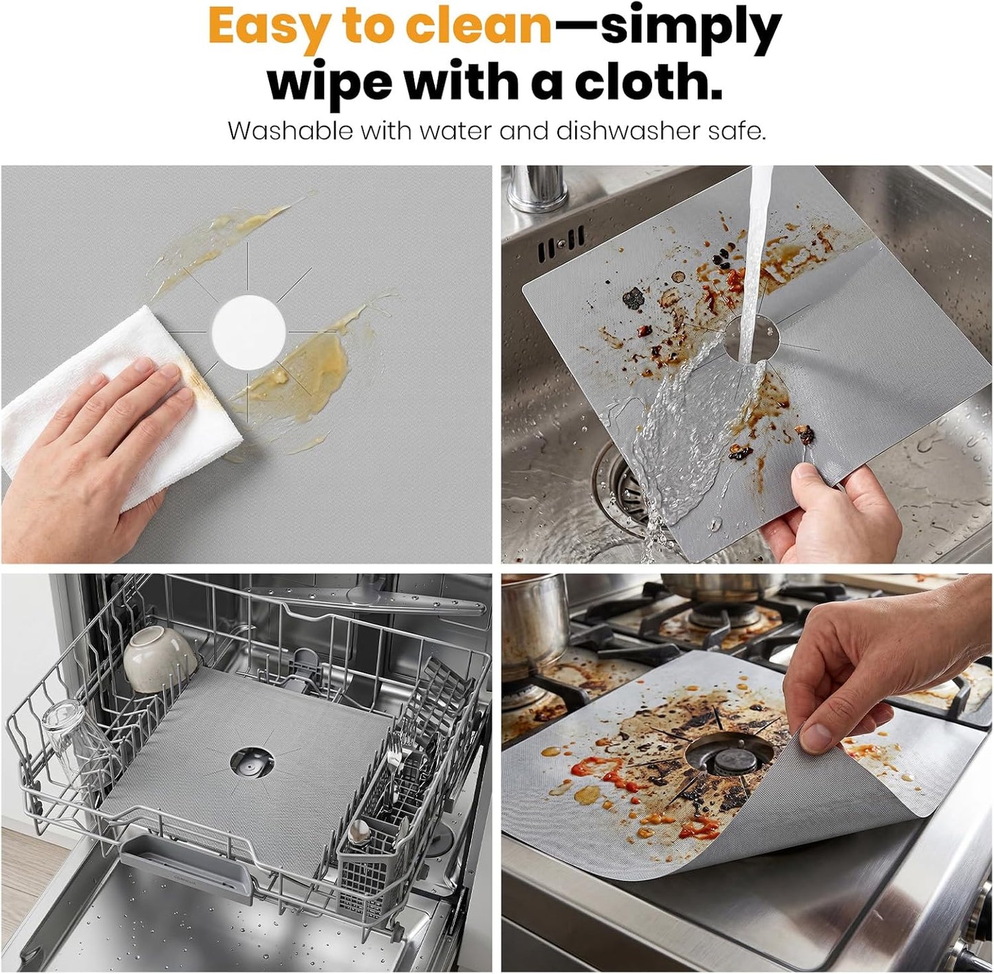 Gas Stove Burner Covers 4 Pack