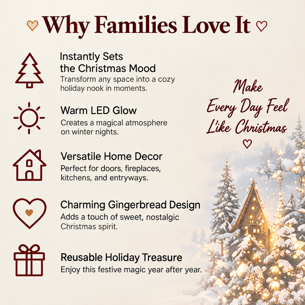 🔥LAST DAY 50% OFF -✨Light-up Gingerbread Man Hanging Ornament