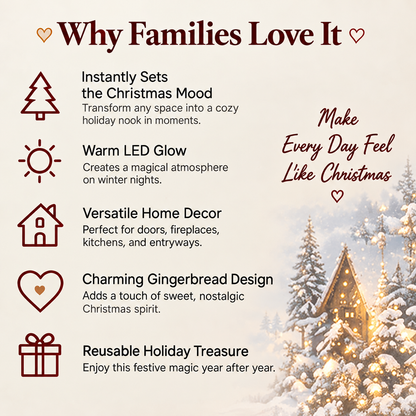 🔥LAST DAY 50% OFF -✨Light-up Gingerbread Man Hanging Ornament