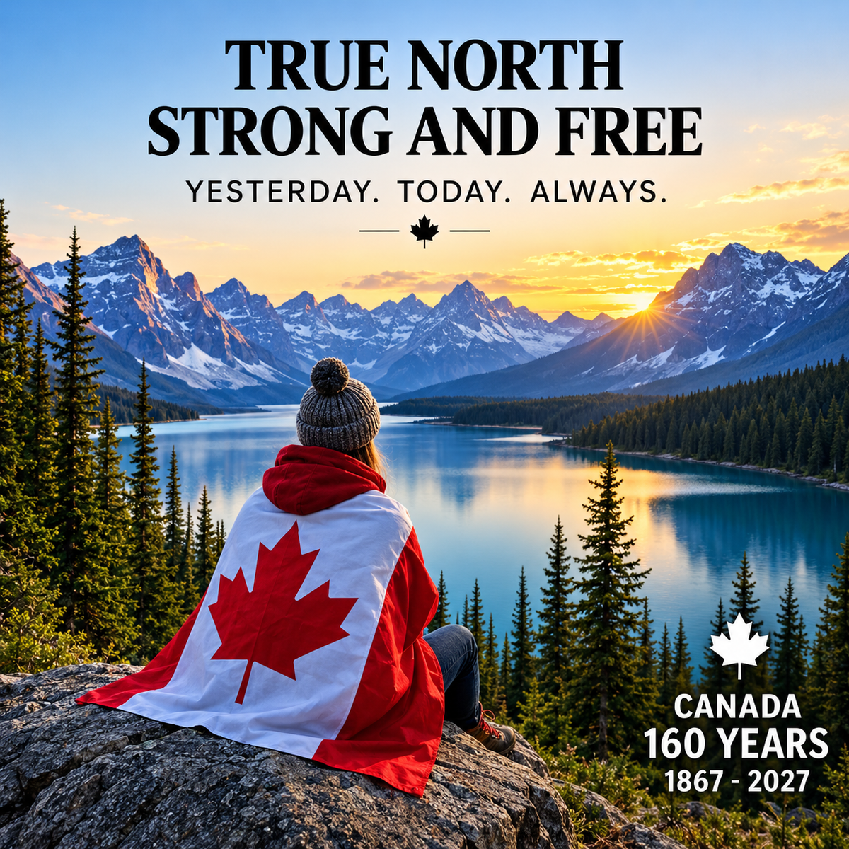 🔥LAST DAY 50% OFF - 🍁"True North, Strong and Free" Commemorative Metal Emblem – Canada's 160th Anniversary