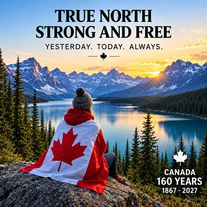 🔥LAST DAY 50% OFF - 🍁"True North, Strong and Free" Commemorative Metal Emblem – Canada's 160th Anniversary