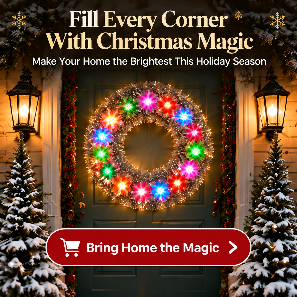 💥Hot Sale49% Off -✨ MerryGlow™ Vintage Christmas Wreath