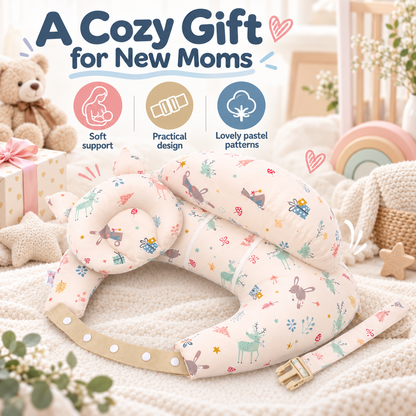 🔥Last Day 49% OFF👶 Ergonomic Nursing Pillow 🍼 Hands-Free Feeding Cushion with Adjustable Strap & Baby Pillow