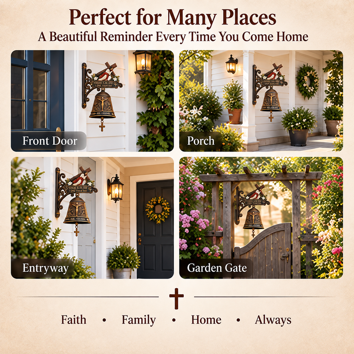 ⏳ Last Day 49% OFF –✝️Jesus Cross Christian Hanging Bell