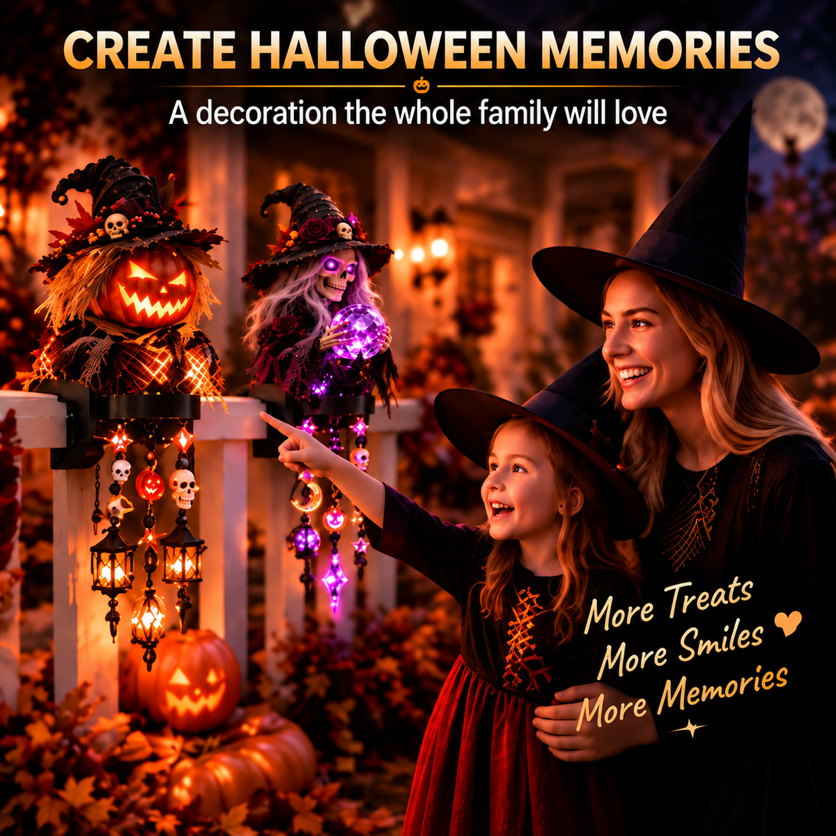 ⏰ LAST DAY 49% OFF - 🎃Light-up Cascading Halloween Character Railing Lights