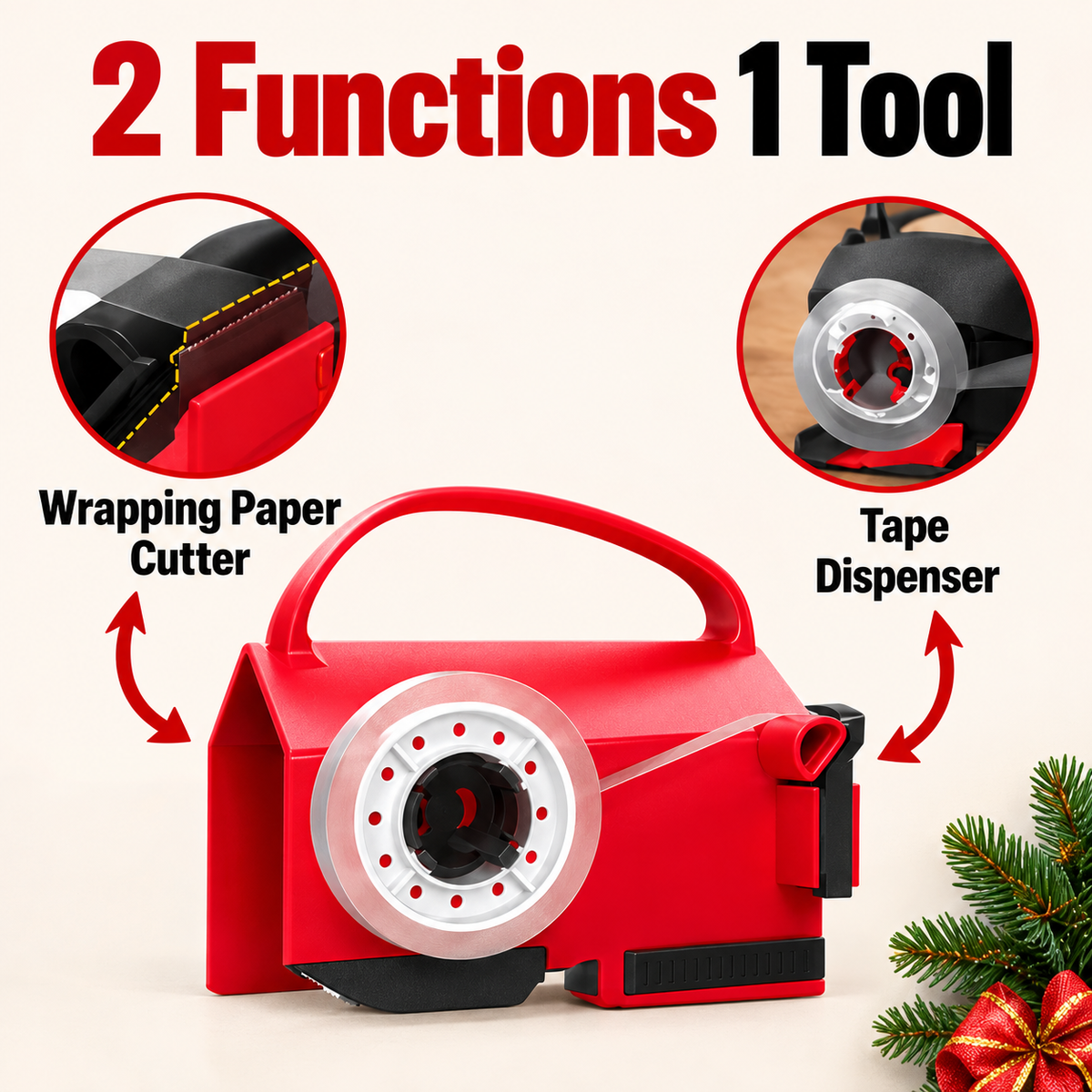 💥Hot Sale 50% Off -✂️Multifunctional Wrapping Paper Cutter