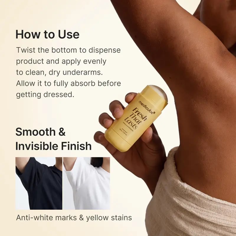 Vanilla Pistachio Deodorant – 24H Odor Control, Aluminum-Free, Kojic Acid + Turmeric, K-Beauty