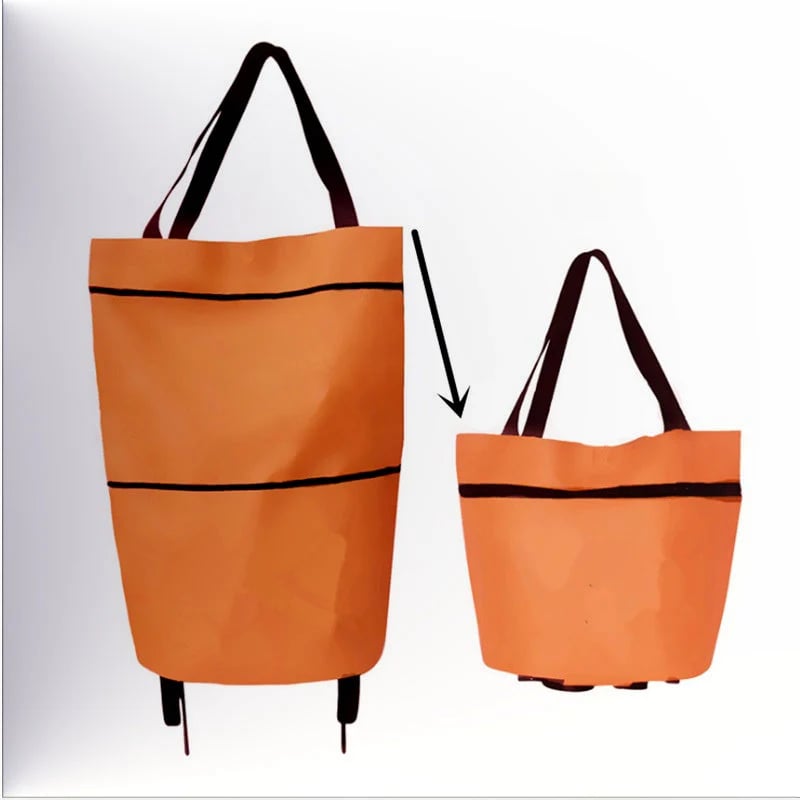 🎁 50% OFF Gift for Mom – 2-in-1 Foldable Shopping Cart with Wheels