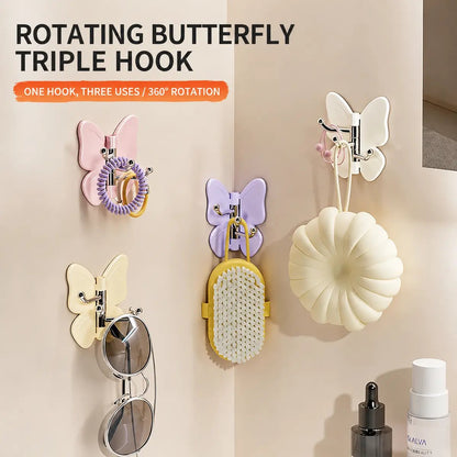 🦋 4 Pack Rotating Butterfly Hooks