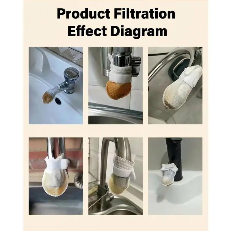 💧 Universal Faucet Filter Bag – Removes Rust & Everyday Water Impurities