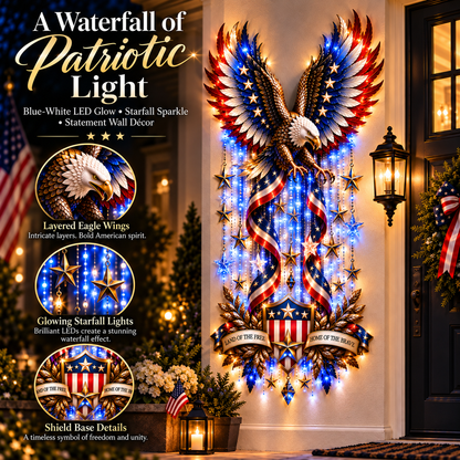 ✨Last Day 49% OFF-🦅American Eagle Glory Waterfall Light