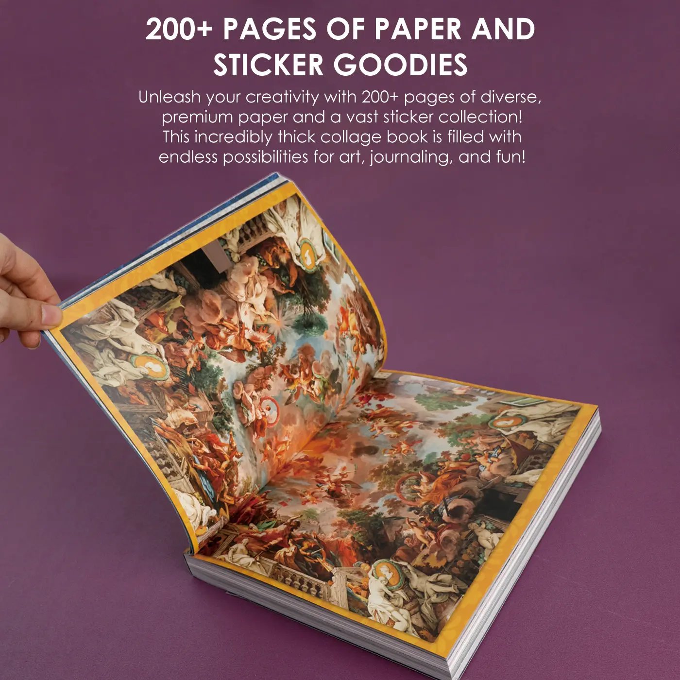🧙🔮 Enchanted Worlds Collage & Creativity Book (200+ Hardcover Pages)📕