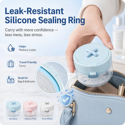 🦷✨3-in-1 Retainer & Denture Cleaning Case- Clean, Soak & Store Your Dental Appliances In One Compact Case