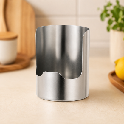 🍳Thickened Stainless Steel Utensil Organizer – Rust Resistant & Easy Clean