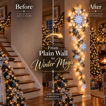 🔥Last Day 49% OFF-❄️Giant Snowflake Blizzard Track Light