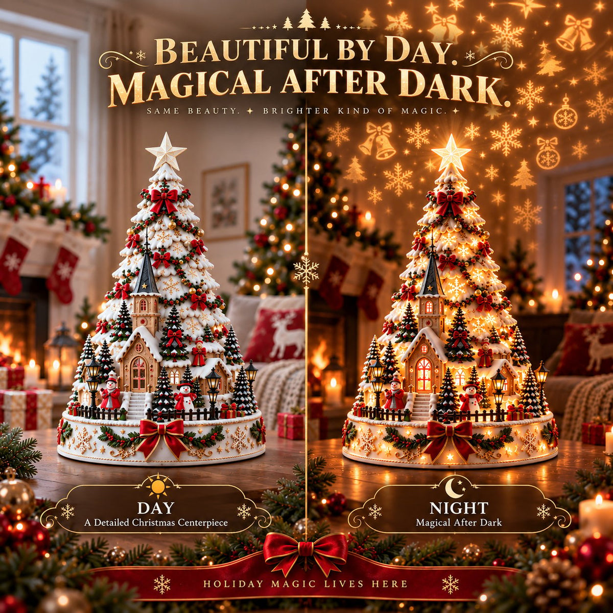 🏆 49% OFF Today --🎄MerryRealm™ Christmas Village Decorative Lights