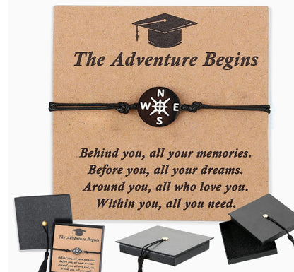 Graduation Bracelet Gift Set with Cap Box