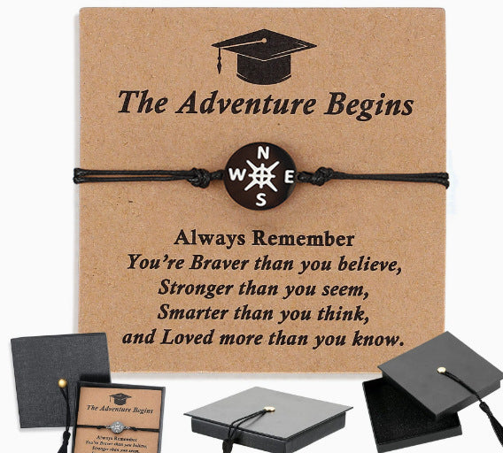 Graduation Bracelet Gift Set with Cap Box