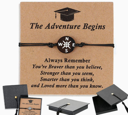 Graduation Bracelet Gift Set with Cap Box
