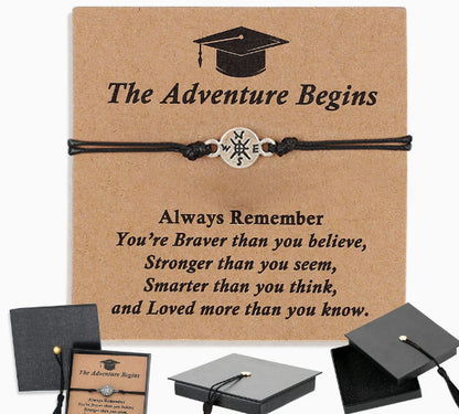 Graduation Bracelet Gift Set with Cap Box