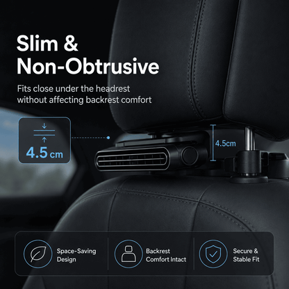 🚗 Rechargeable Car Seat Velcro Fan – 3 Speed Portable Cooling Fan for Cars, Golf Carts & RV Travel ❄️
