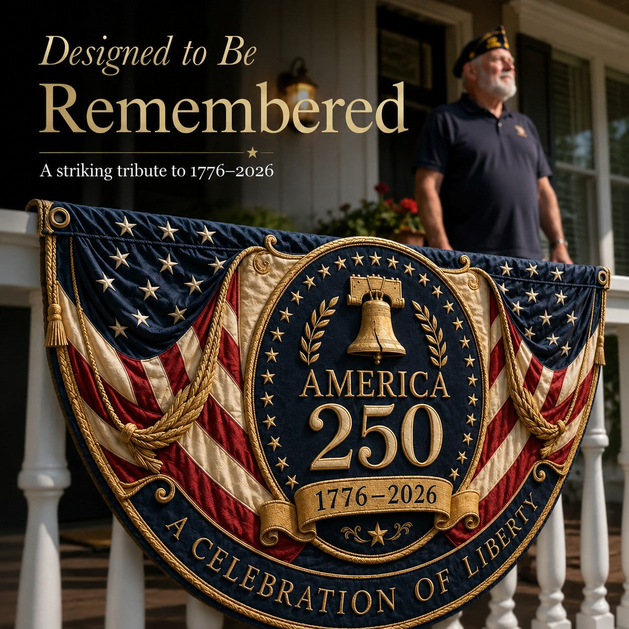 🇺🇸America 250th Anniversary Patriotic Fan Bunting Flag