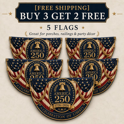 🇺🇸America 250th Anniversary Patriotic Fan Bunting Flag