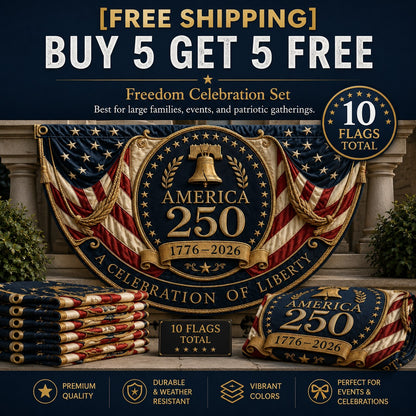 🇺🇸America 250th Anniversary Patriotic Fan Bunting Flag