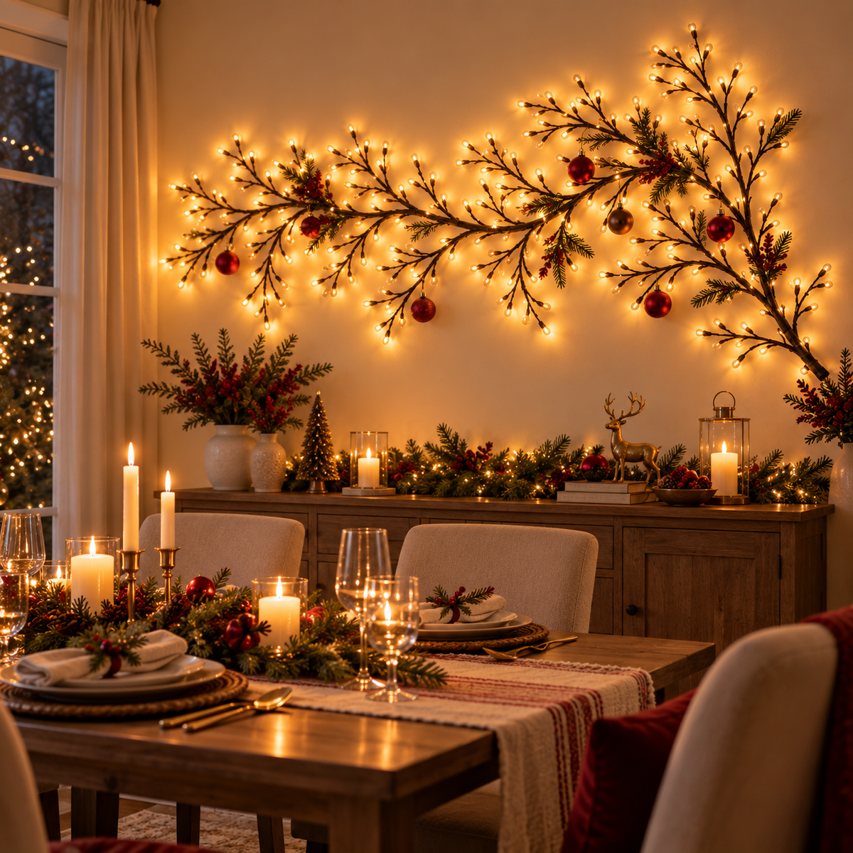 🔥LAST DAY 50% OFF -✨Remote-Controlled Flexible LED Branch Light for Wall Mounting